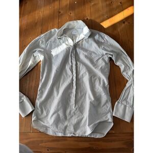 Armani Collezioni Striped Long Sleeve Button Up  Men Size 15 39  Cotton